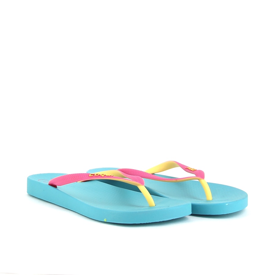Сланцы женские Coqui,
 1326 Turquoise-Lt.fuchsia - Покровский / Обувной Дом 18256250